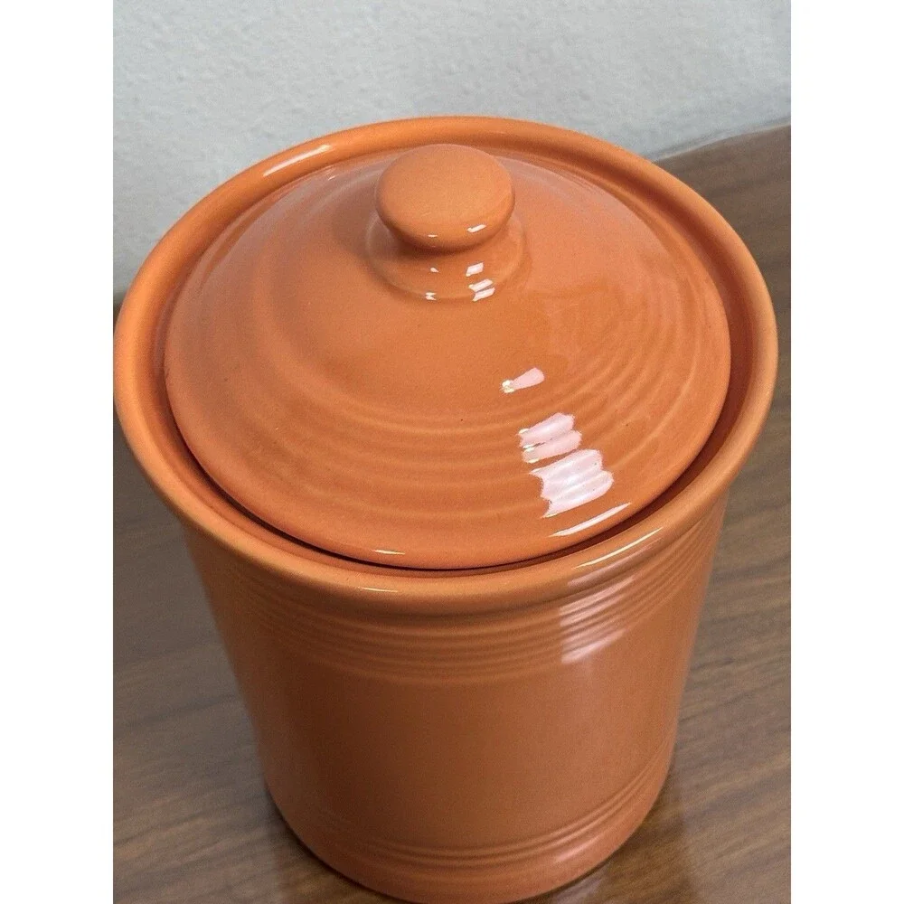 Fiesta Ware HLC Medium 2qt Canister With Lid Tangerine
